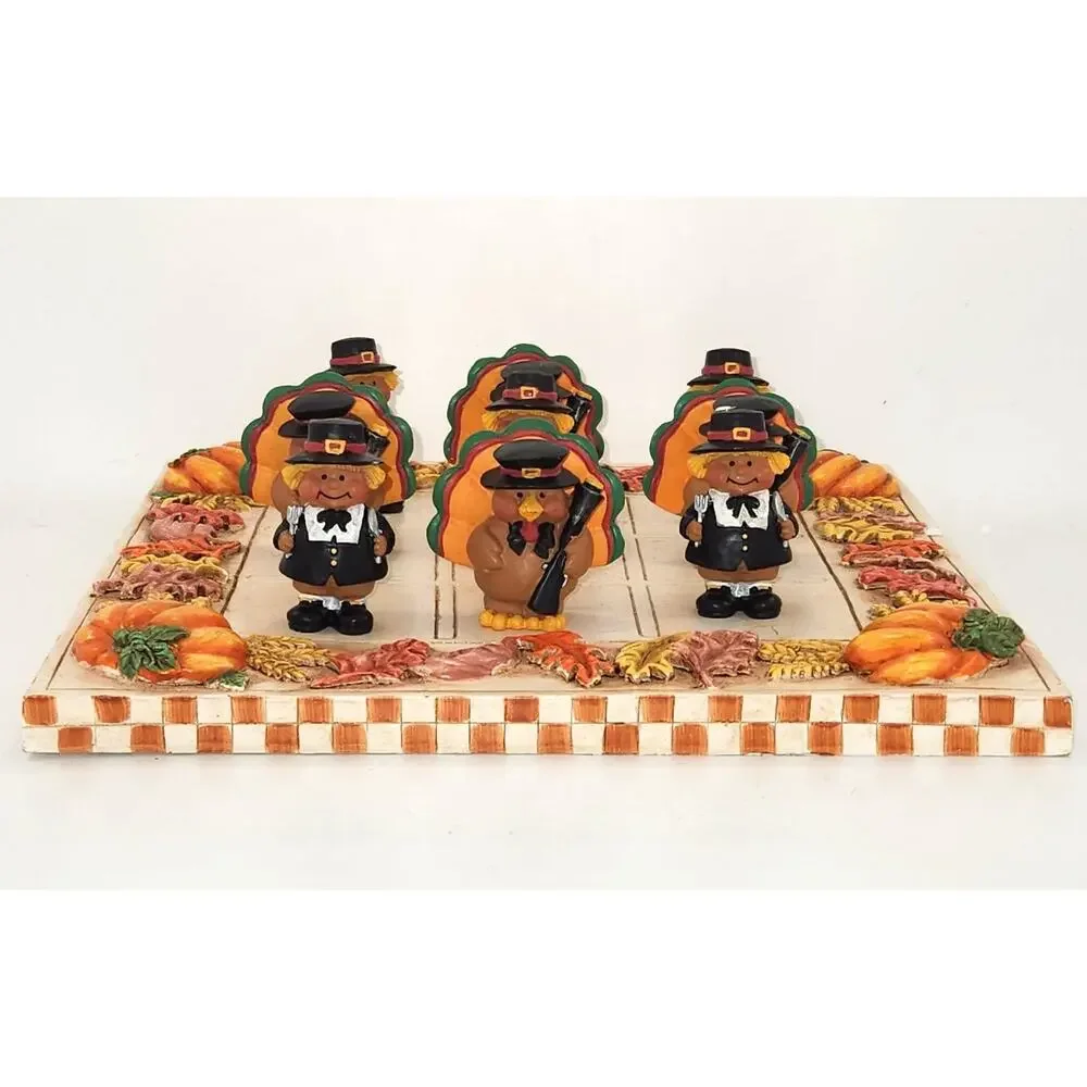Yankee Candle Boney Bunch Thanksgiving Turkey Checkers Set – Fall Table Décor